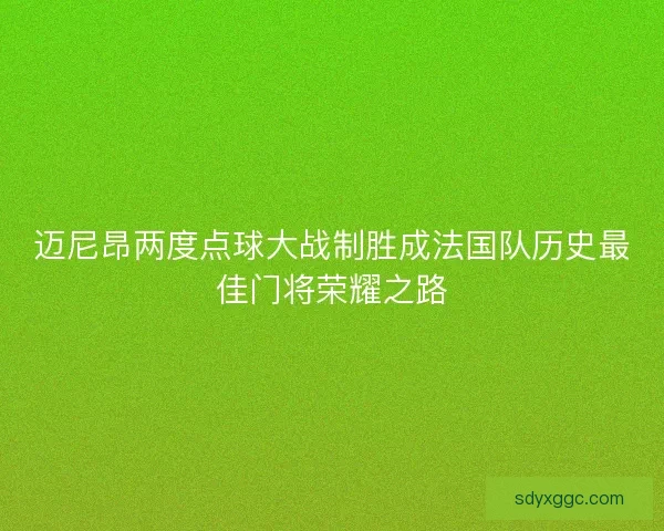迈尼昂两度点球大战制胜成法国队历史最佳门将荣耀之路